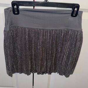 Chic Metallic Gray Mini Skirt